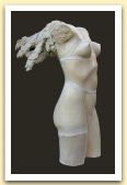 Angelina, gesso e resina acrilica patinata, cm 87x57x37, 1999-.JPG