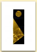 Sole giapponese, incisione, acquatinta a quattro matrici con collage di foglia oro.jpg