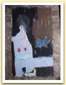 20-Donna e cavallo, tecnica mista su carta amate,  40x28,50 cm. 1983.jpg