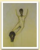 29-Gli amanti, acrilici, pigmenti su tela, 70x50cm. 2003.jpg