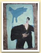 38-Personaggio, tecnica mista su carta amate, 40x28,20 cm. 1983.jpg