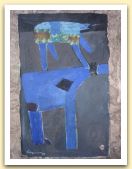 10-Animali, tecnica mista su carta amate,  40x28,50 cm. 1985.jpg