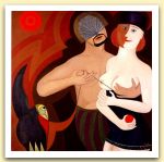 La smagliatura, 1999, acrilico su tela, cm 50x50.jpg