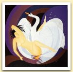 Leda e il cigni, 1996, acrilico su tela, cm 50x70.jpg